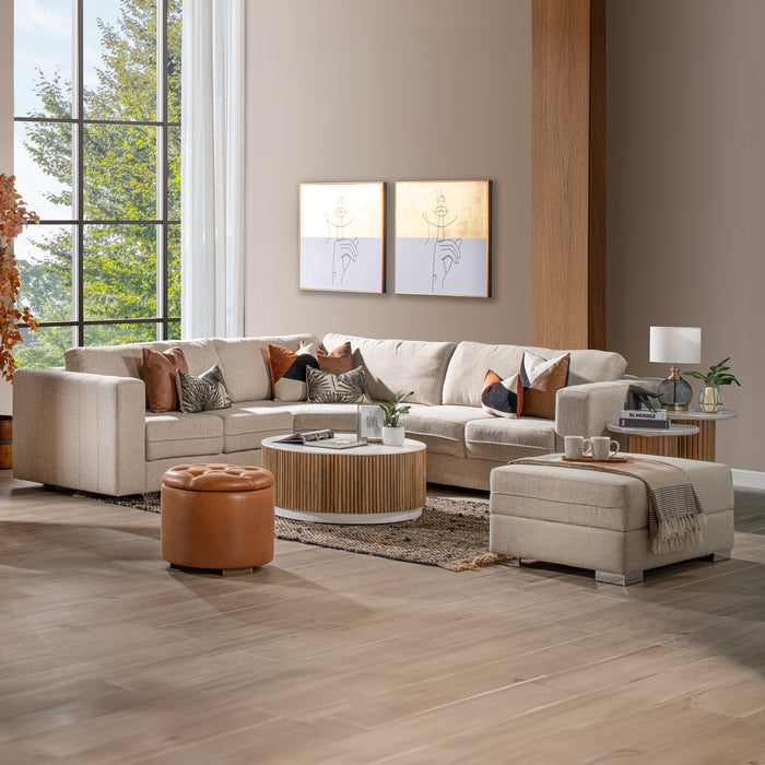 Sala Rinconera Ivory Lino Crudo