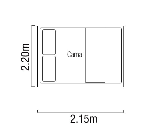 Cama King Noruega Marfil, Natural