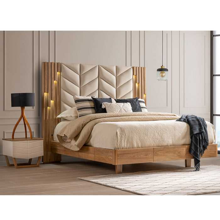 Recámara Queen Italica Eurolino Beige, Natural