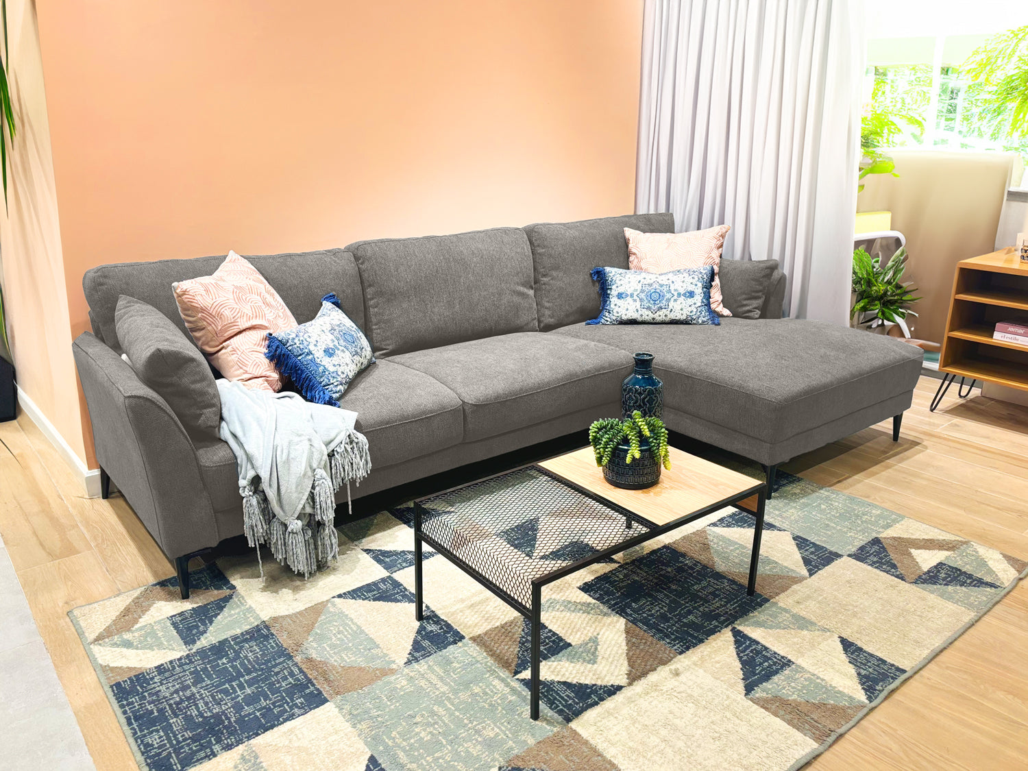 Sala Rinconera Ziam Microfibra Gris