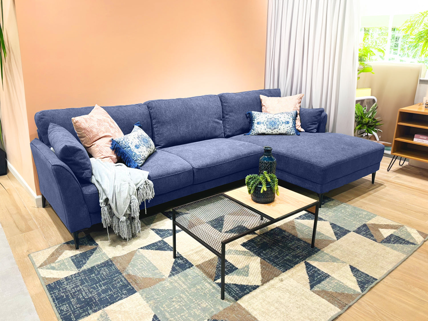 Sala Rinconera Ziam Microfibra Azul