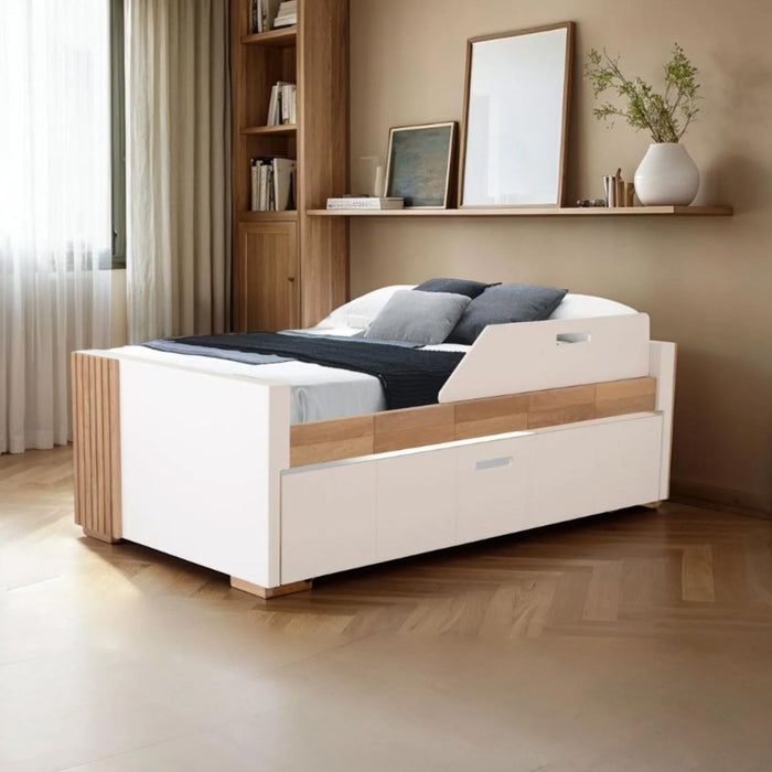 Cama Auxiliar Dúplex Denzel Off White, Natural