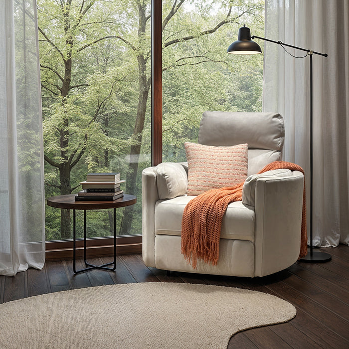 Silla Reclinable, Mecedora Jack Velvet Beige