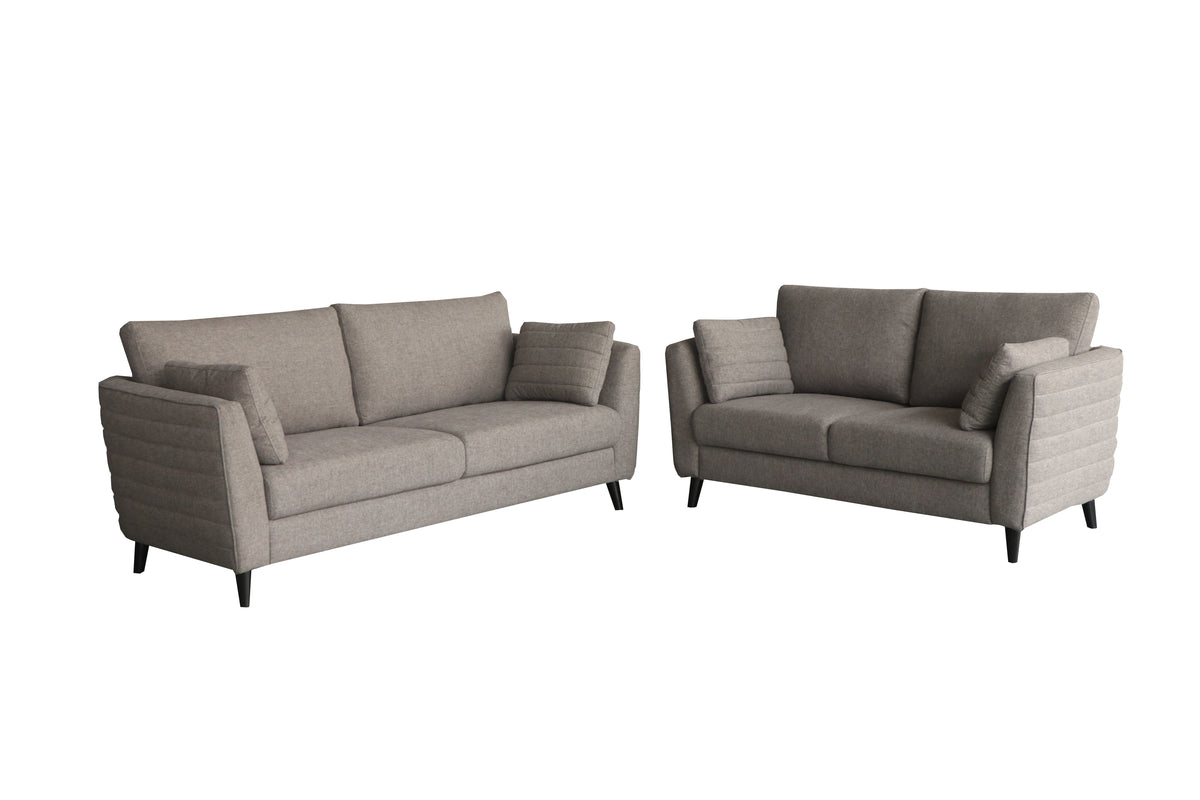 Sofá 3 Puestos Ibis Lino Gris