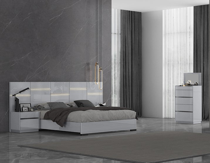 Cama Queen Ioz Blanco, Negro
