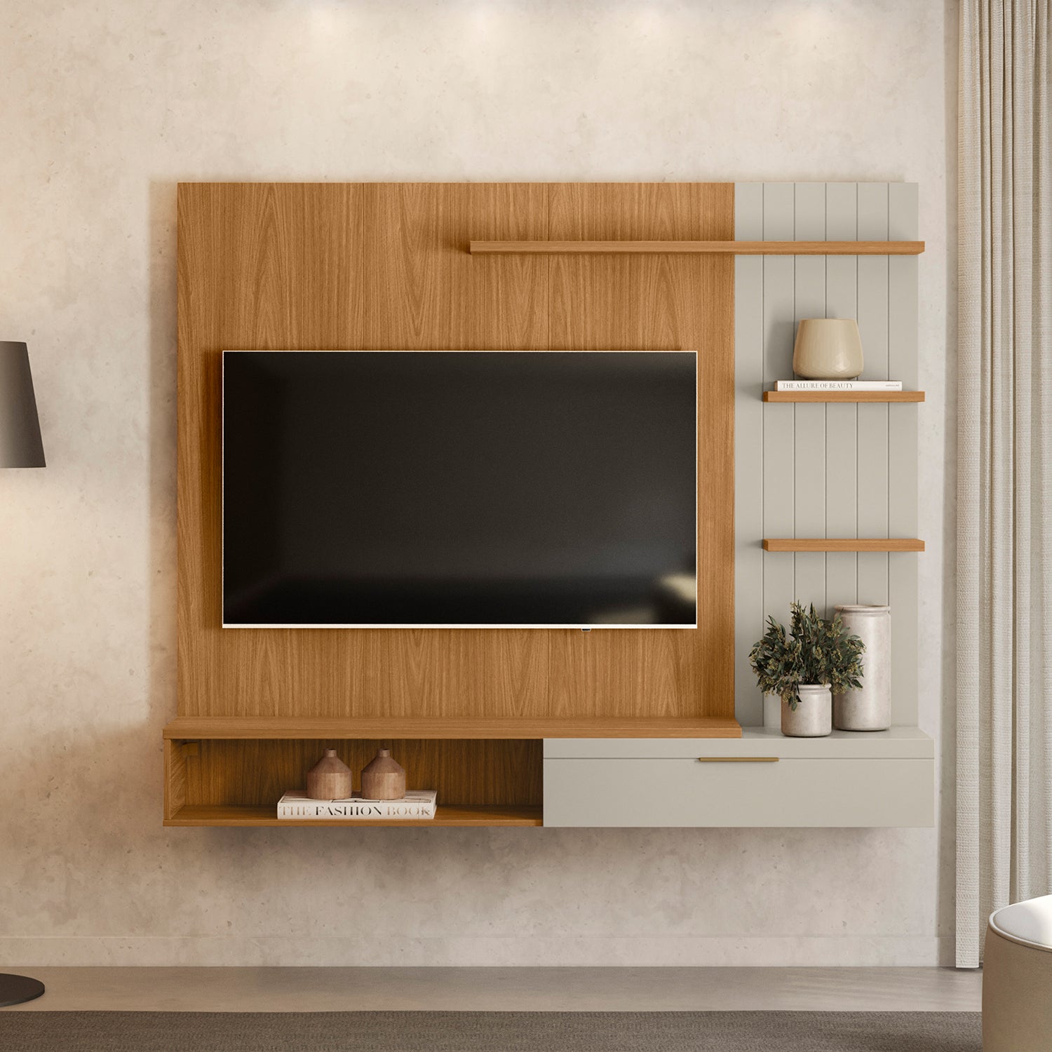 Panel de Tv Montreal Natural, Beige