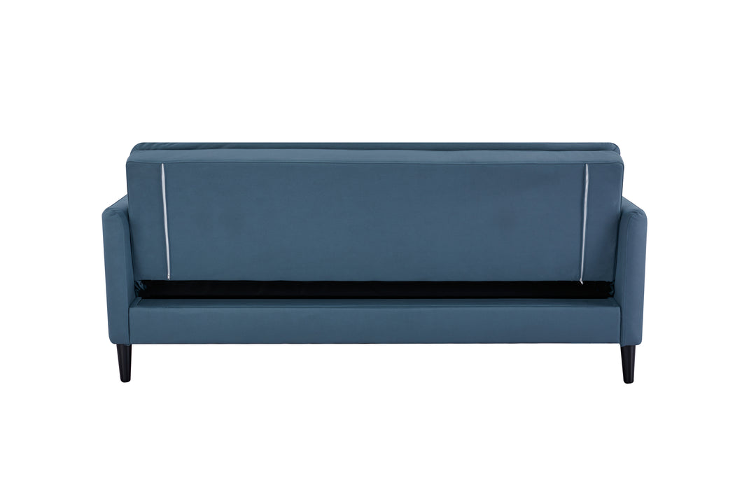 Sofá Cama Rouss Microfibra Azul