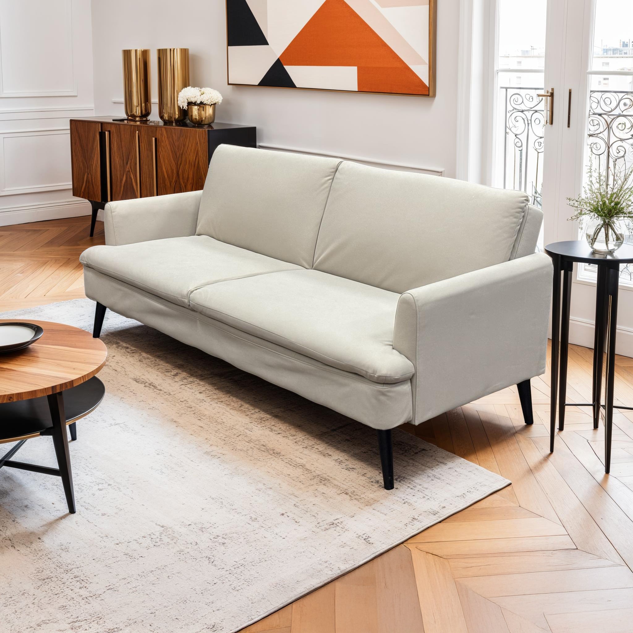 Sofá Cama Rio Microfibra Taupe