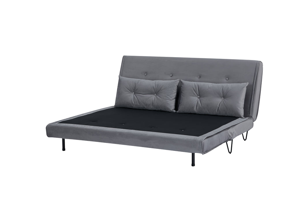 Sofá Cama Pier Microfibra Gris
