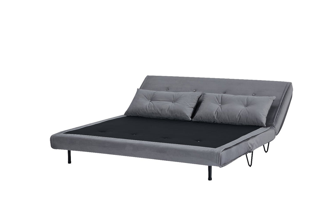 Sofá Cama Pier Microfibra Gris