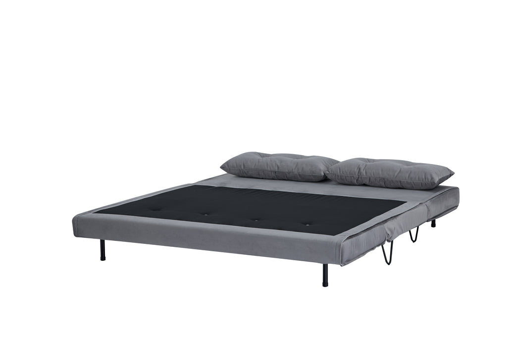 Sofá Cama Pier Microfibra Gris