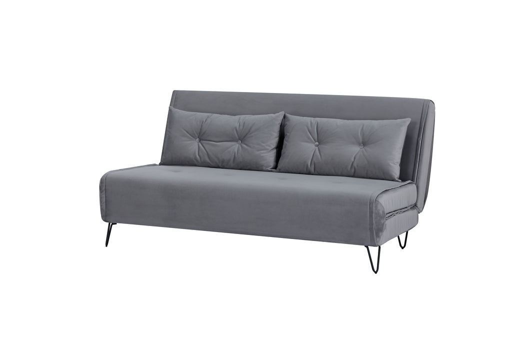 Sofá Cama Pier Microfibra Gris