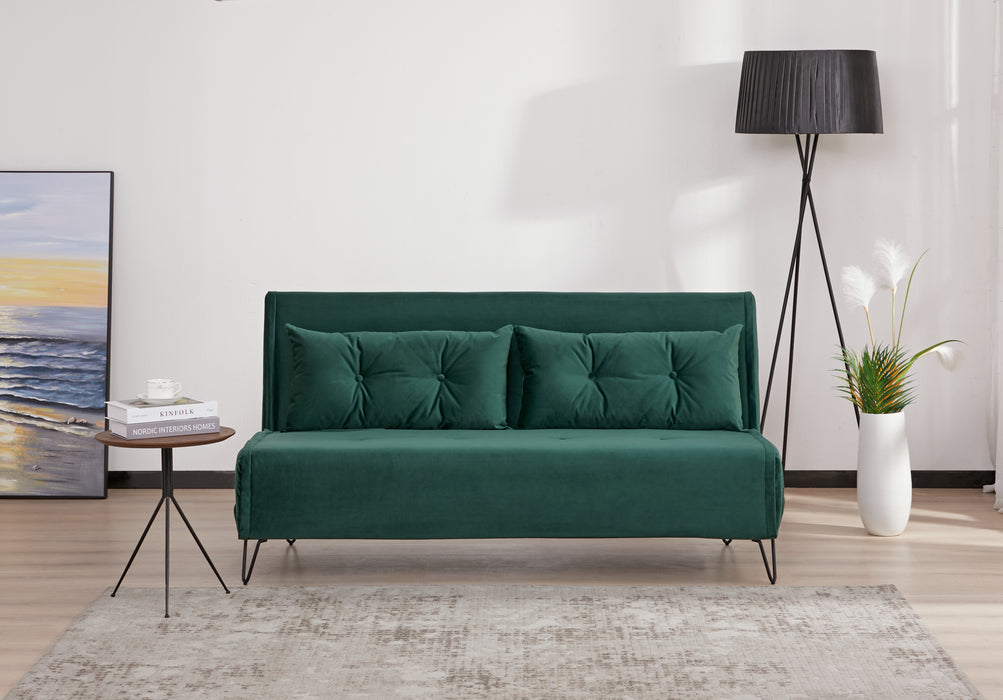 Sofá Cama Pier Microfibra Verde