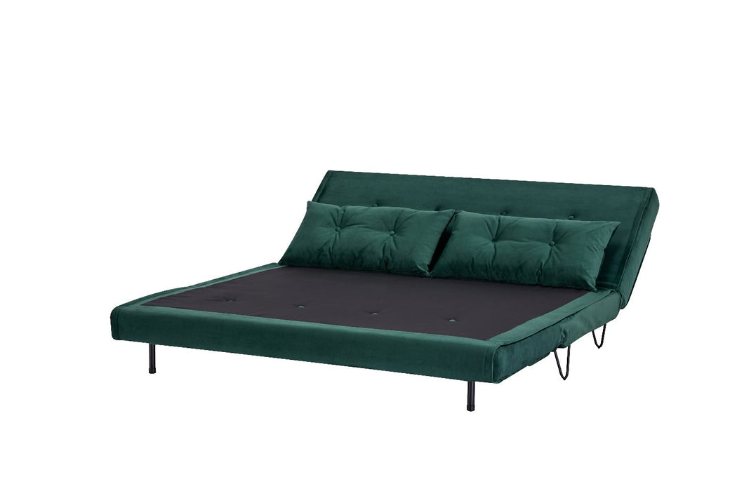 Sofá Cama Pier Microfibra Verde