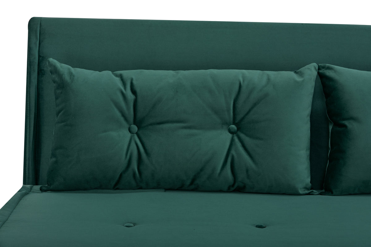 Sofá Cama Pier Microfibra Verde