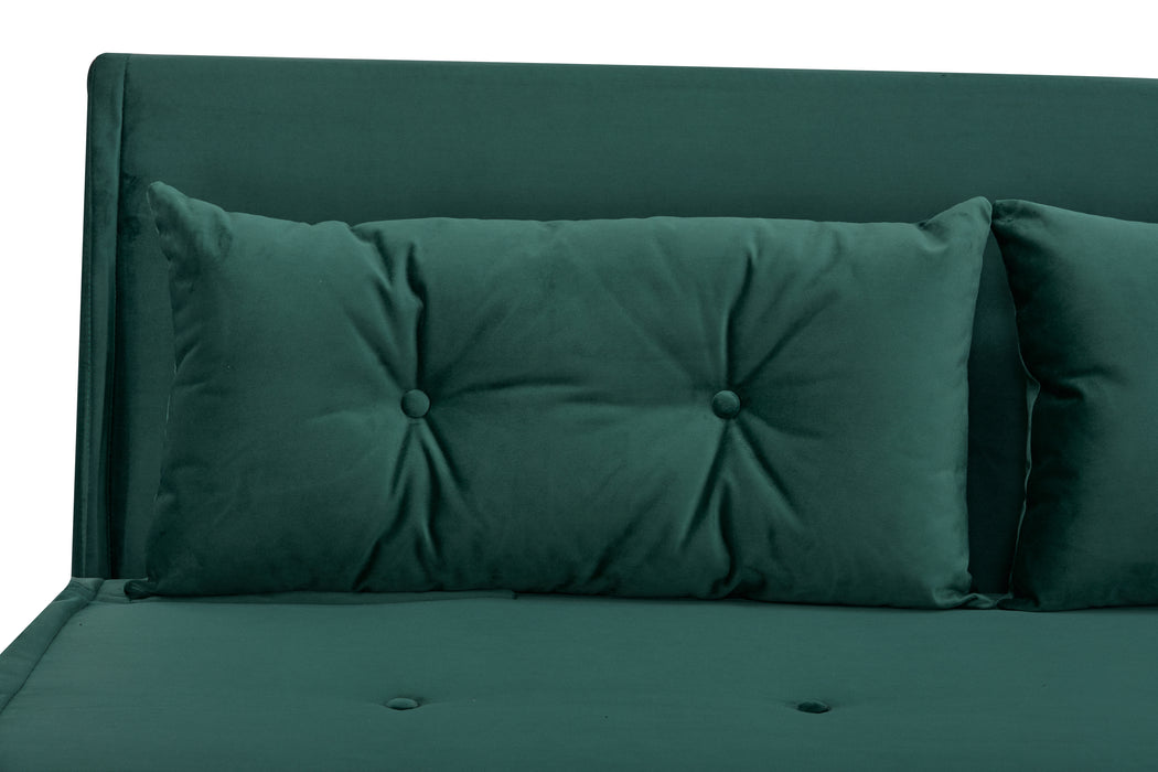 Sofá Cama Pier Microfibra Verde