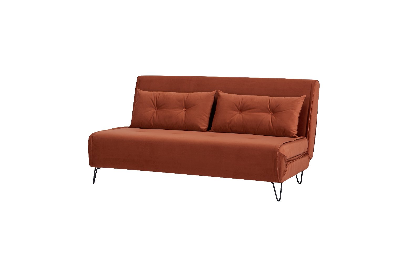 Sofá Cama Pier Microfibra Naranja