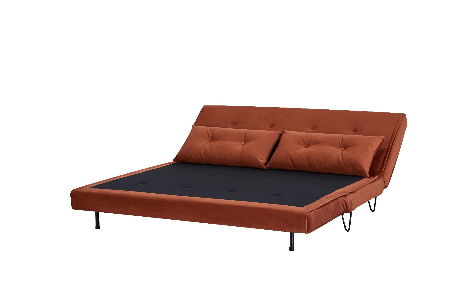 Sofá Cama Pier Microfibra Naranja