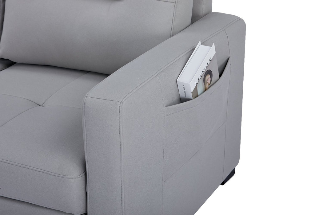 Sofá Cama Pantry Microfibra Plata