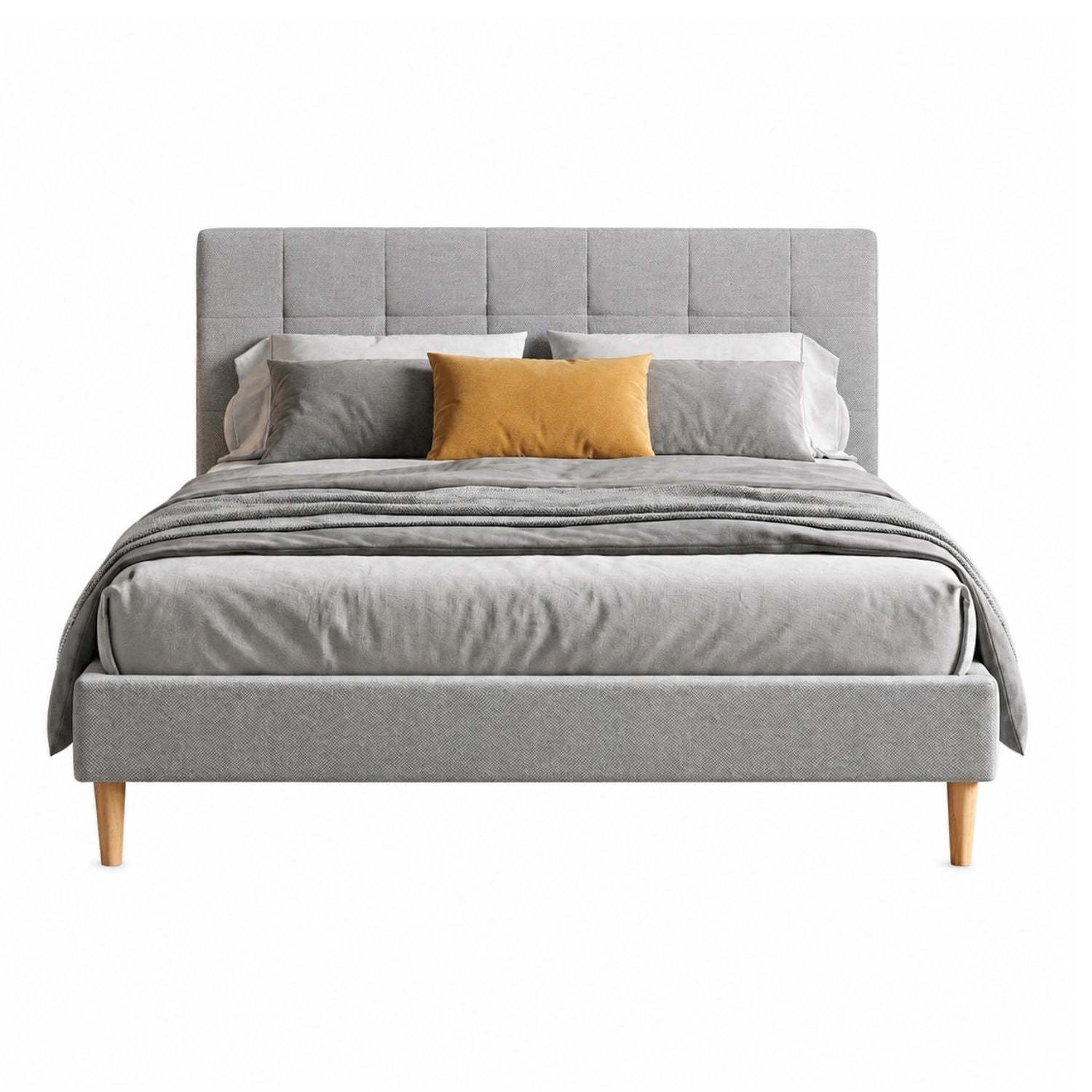 Cama Queen Nala Microfibra Plata