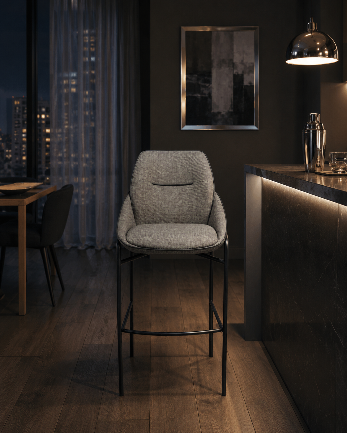 Silla Bar Samba Gris