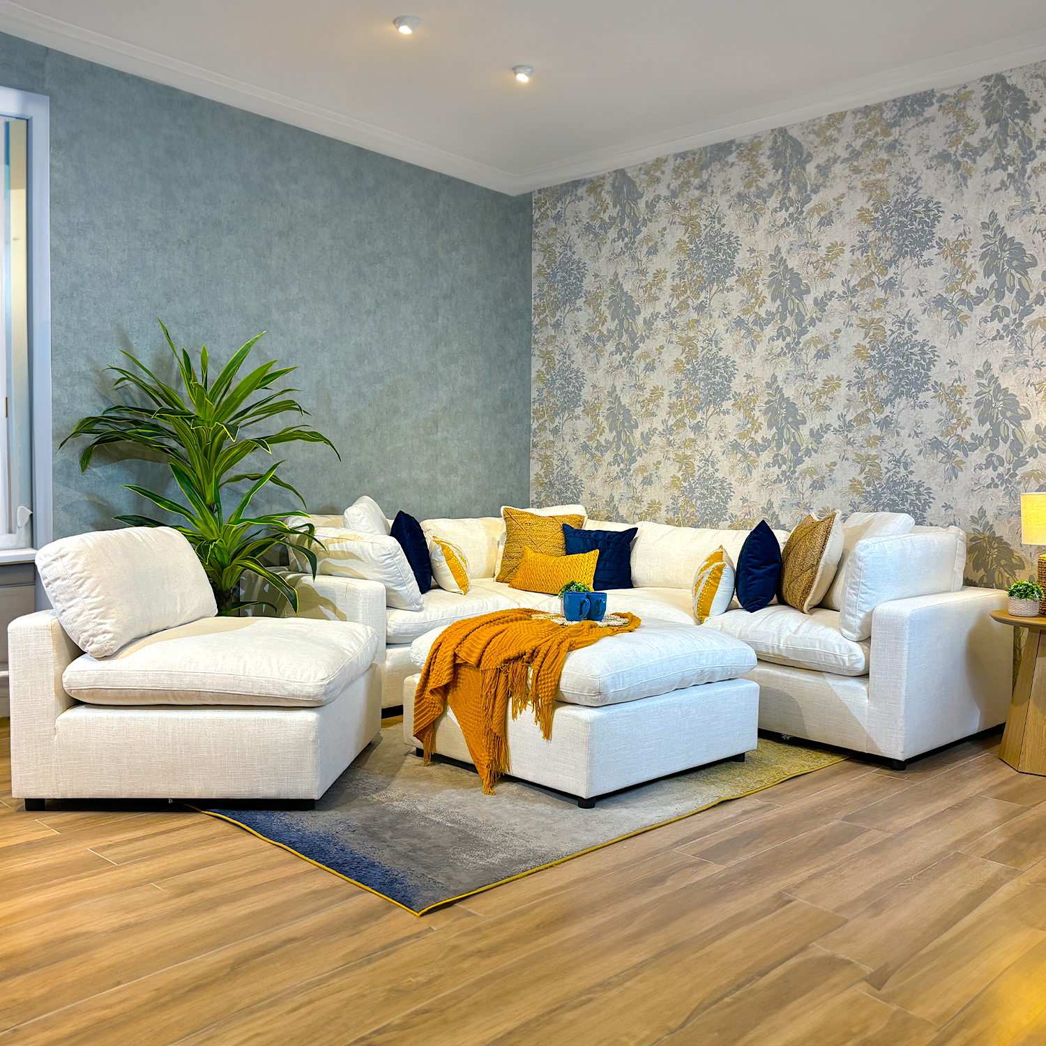 Sala Rinconera Romby Lino Beige