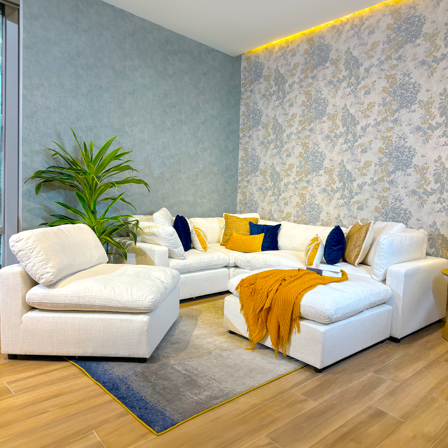 Sala Rinconera Romby Lino Beige