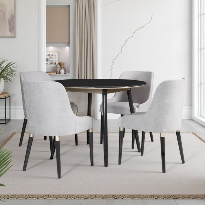 Comedor 4 Puestos Manhathan Capadocia Plata Circular