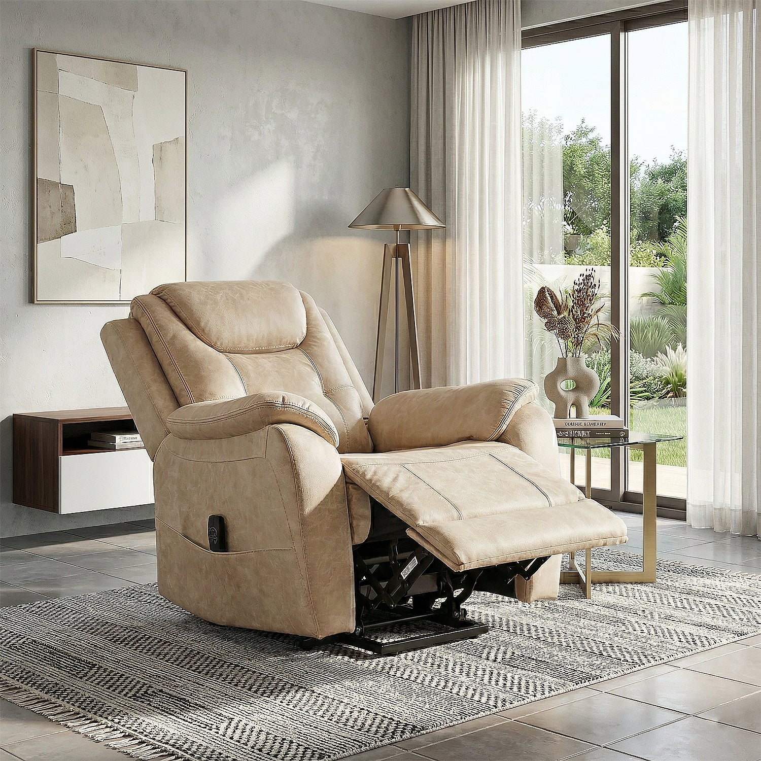 Silla Reclinable Eléctrica Azon Beige
