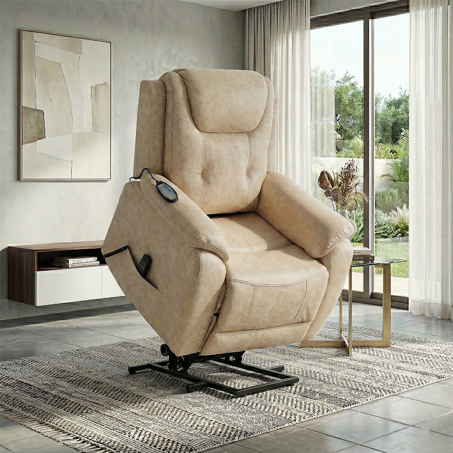 Silla Reclinable Eléctrica Azon Beige