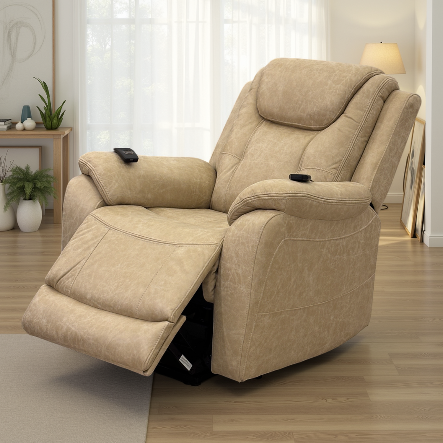 Silla Reclinable Eléctrica Azon Beige
