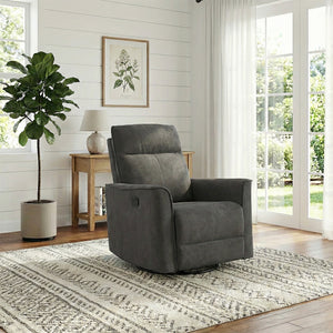 Silla Reclinable, Mecedora Banquo Gris Giratoria