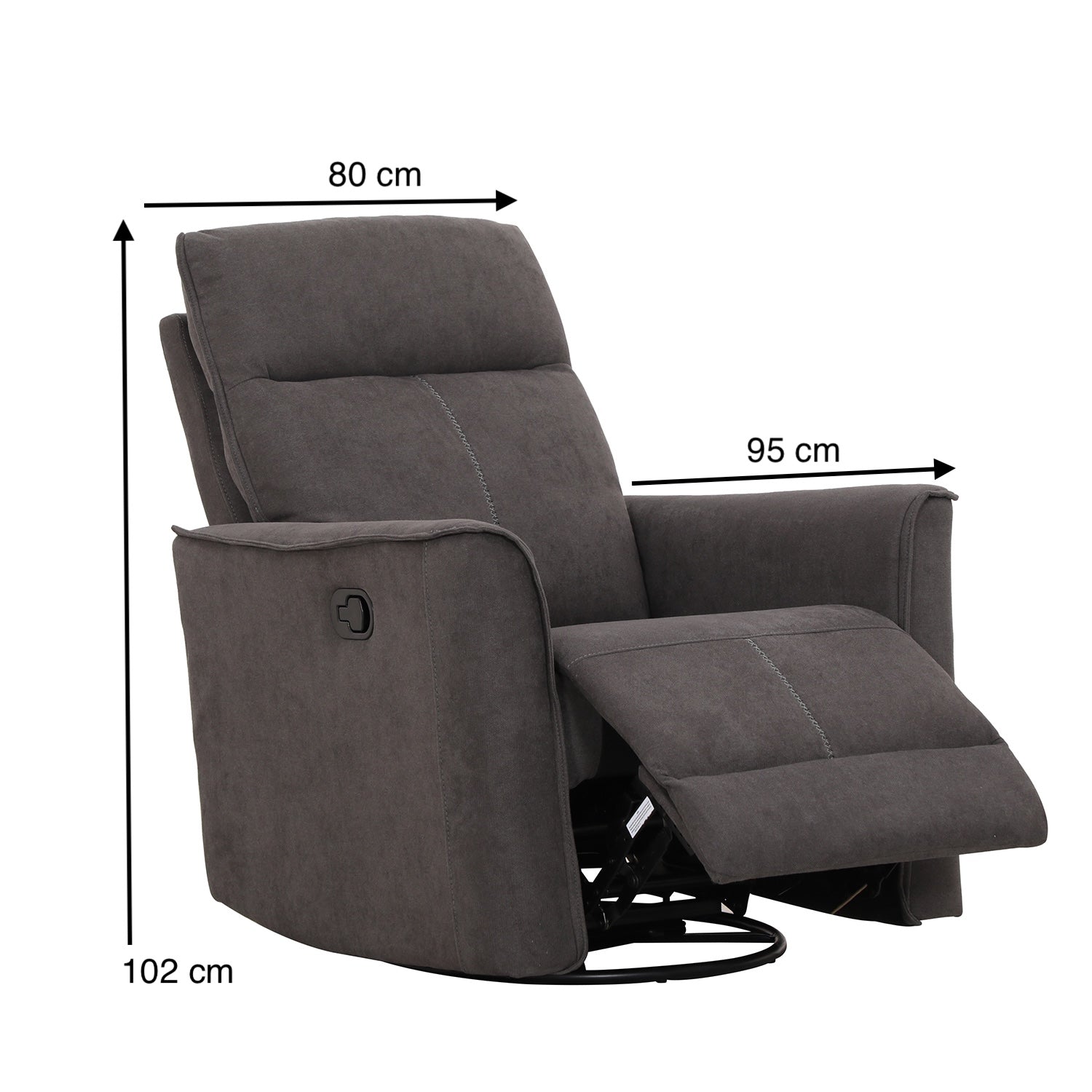 Silla Reclinable, Mecedora Banquo Gris Giratoria