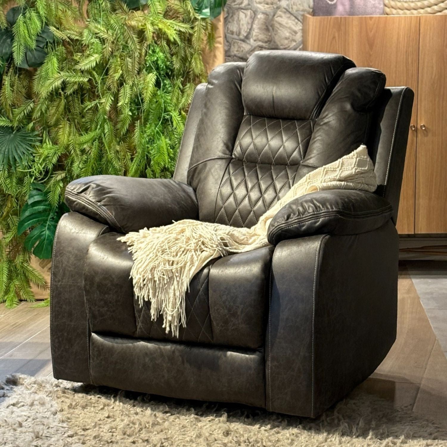 Silla Reclinable Beiying Gris Humo
