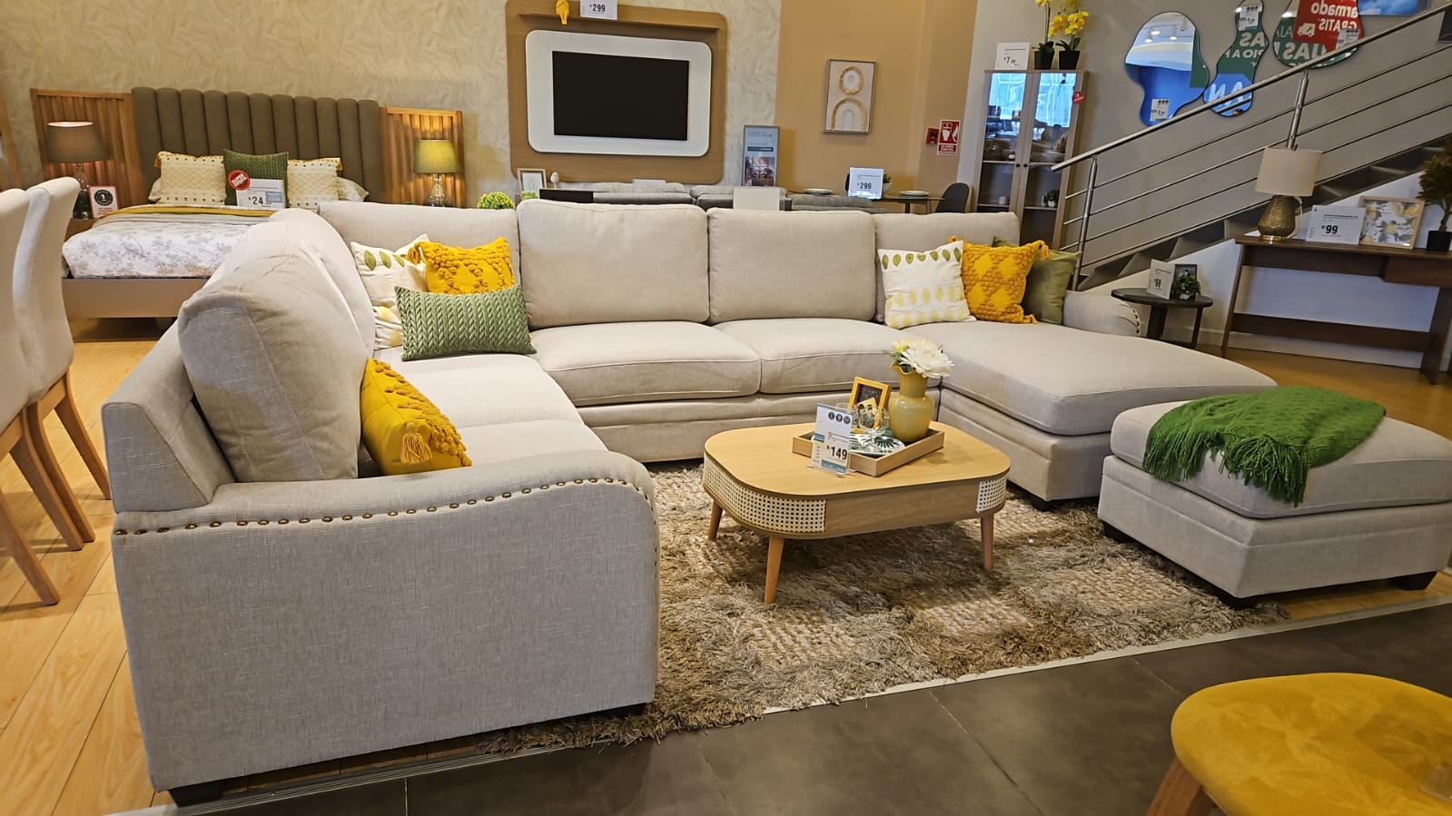 Sala Rinconera Biton Chenille Beige