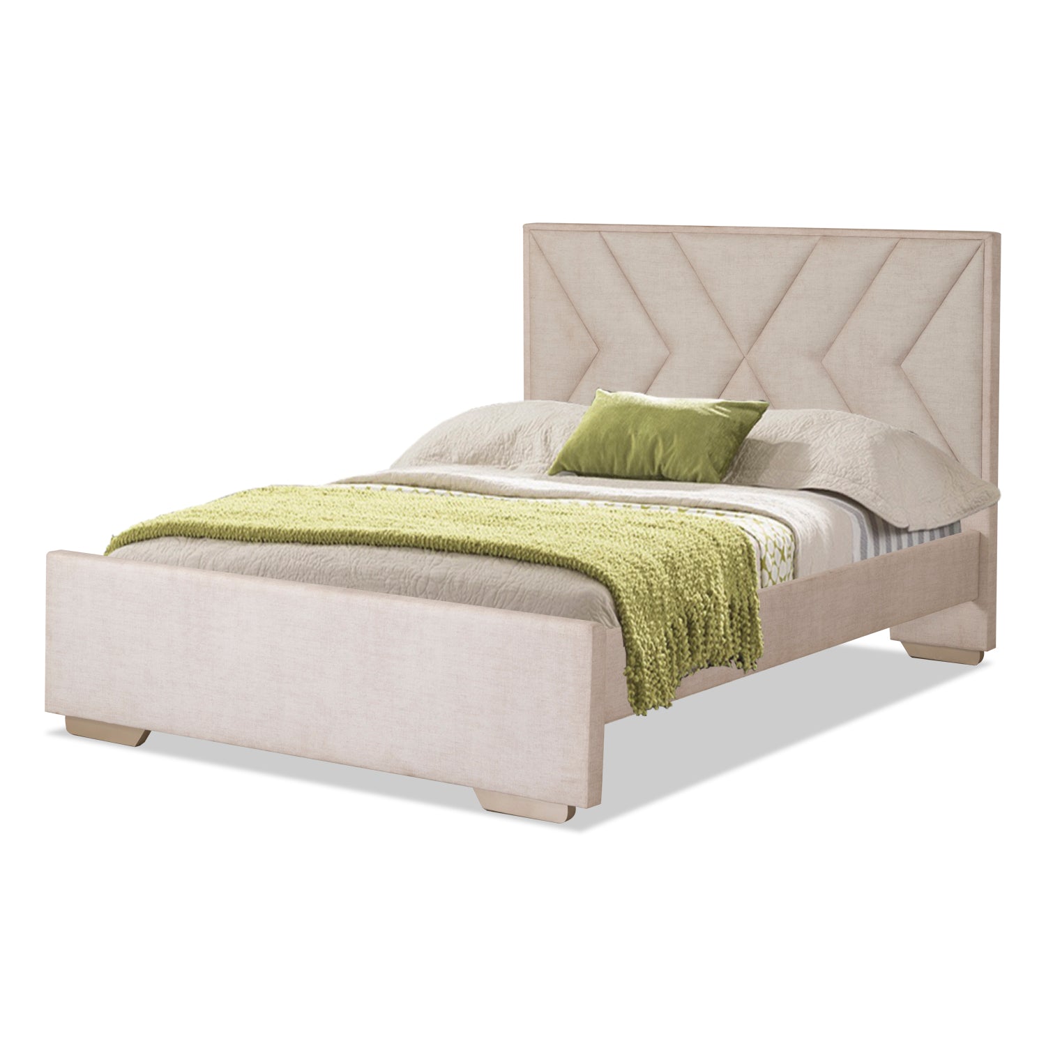 Cama Queen Vallarta Lino Marfil, Champaña