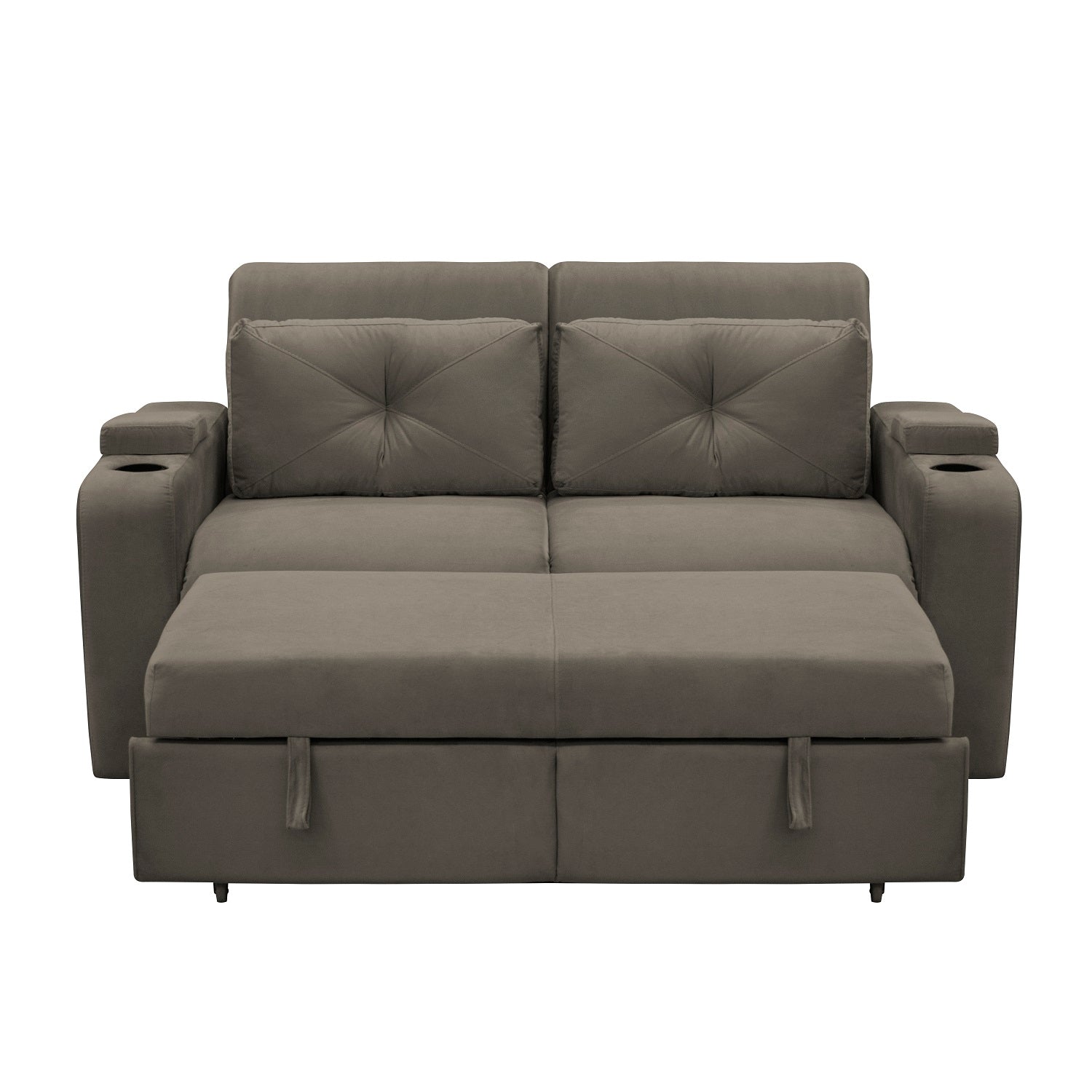 Sofá Cama Boston Velvet London Taupe