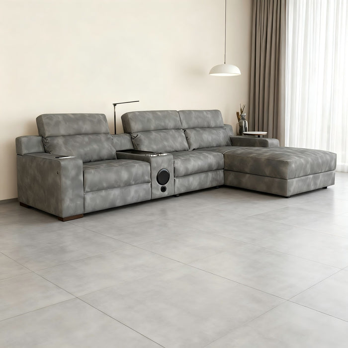 Sala Rinconera Novoa Lino Gris Oscuro