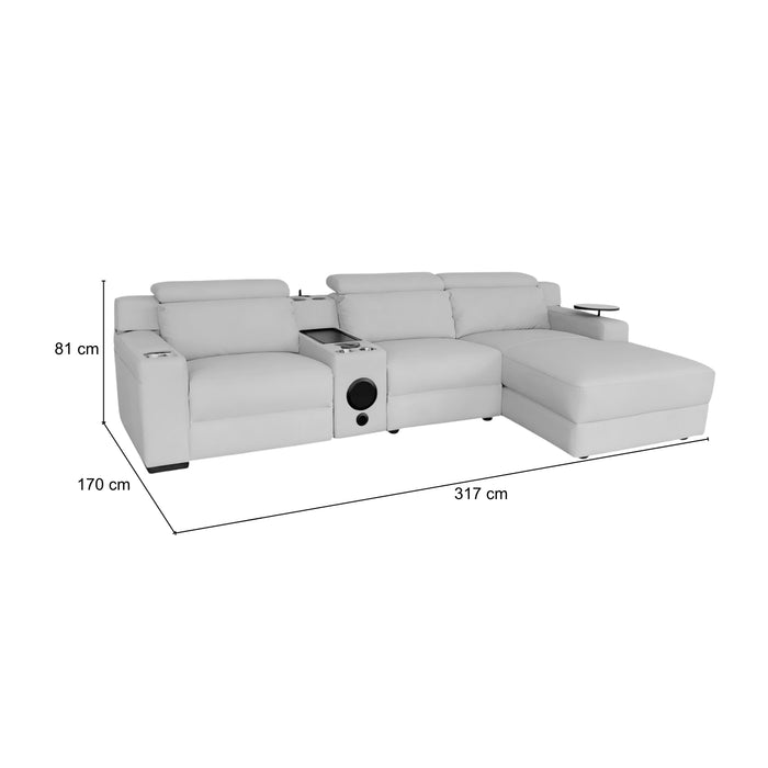 Sala Rinconera Novoa Lino Gris Oscuro