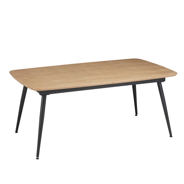 Mesa Comedor 6 Puestos Utah Negra Extensible