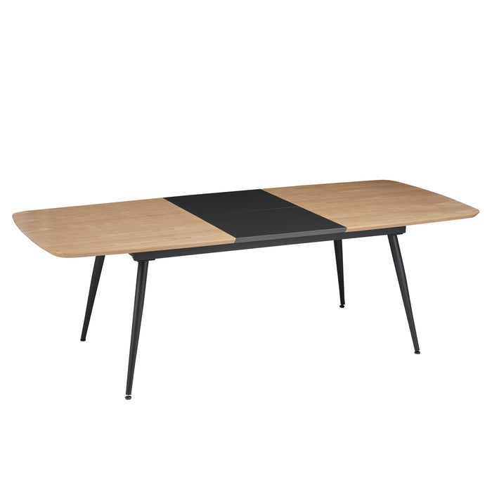 Mesa Comedor 6 Puestos Utah Negra Extensible