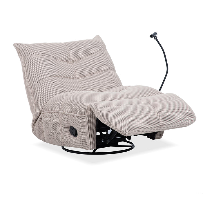 Silla Reclinable Giratoria Mecedora Aston Beige Manual