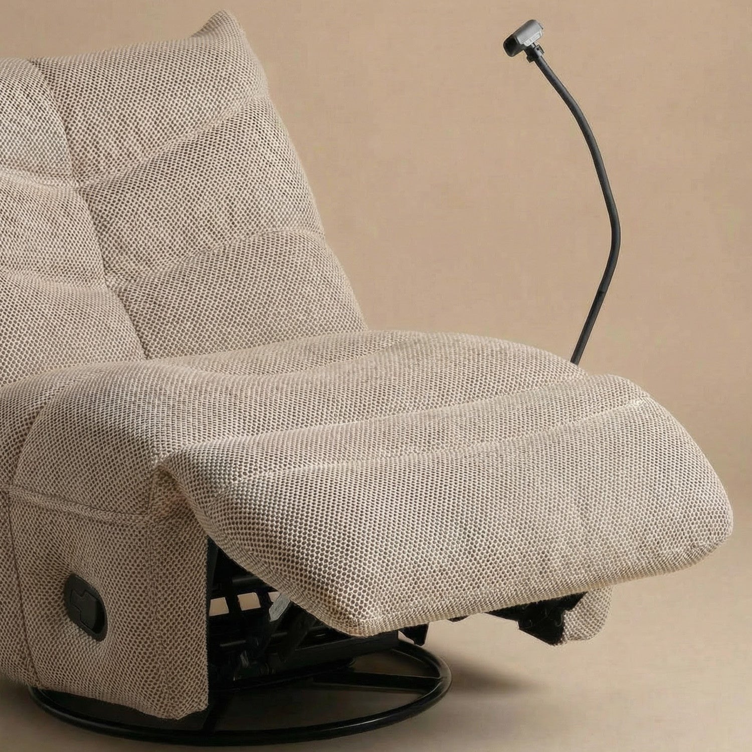 Silla Reclinable Giratoria Mecedora Aston Beige Manual