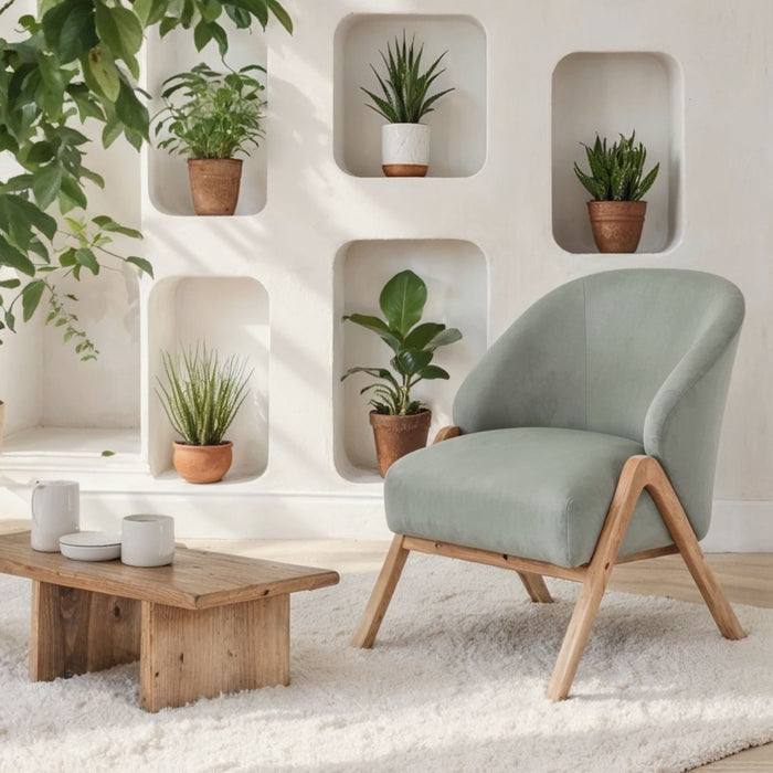 Butaca Ryan Lino Verona Verde, Natural