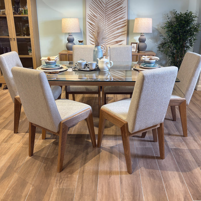 Comedor 6 Puestos Andreas Lino Beige, Mocca