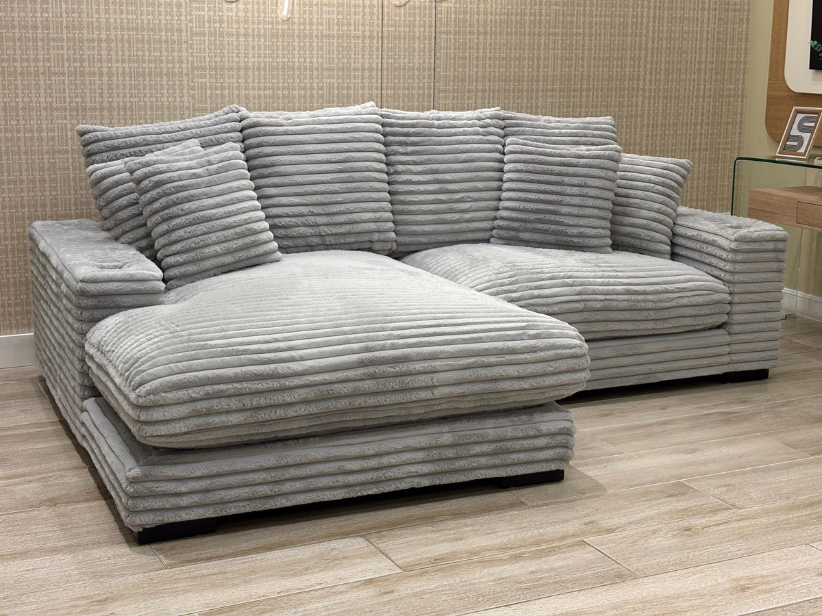 Sala Rinconera Andru Velvet Gris