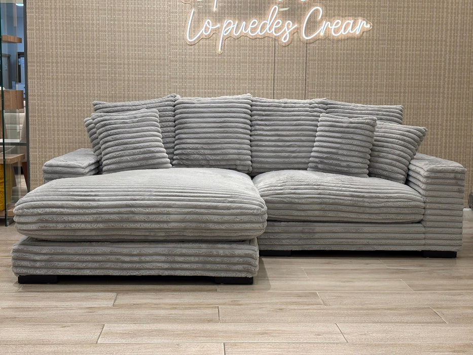 Sala Rinconera Andru Velvet Gris