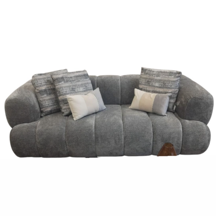 Sofá 3 Ptos Darcy Velvet Gris