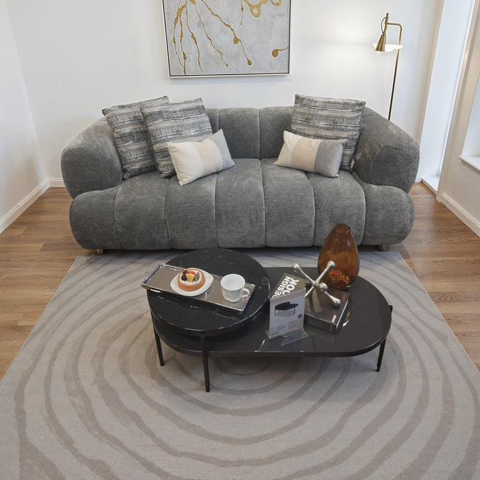 Sofá 3 Ptos Darcy Velvet Gris