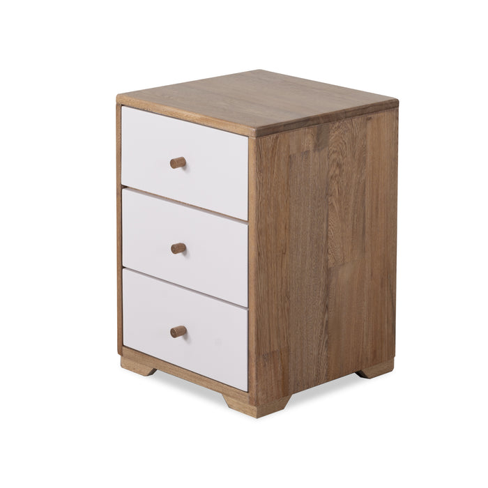 Mesa de Noche Delta Off White, Natural